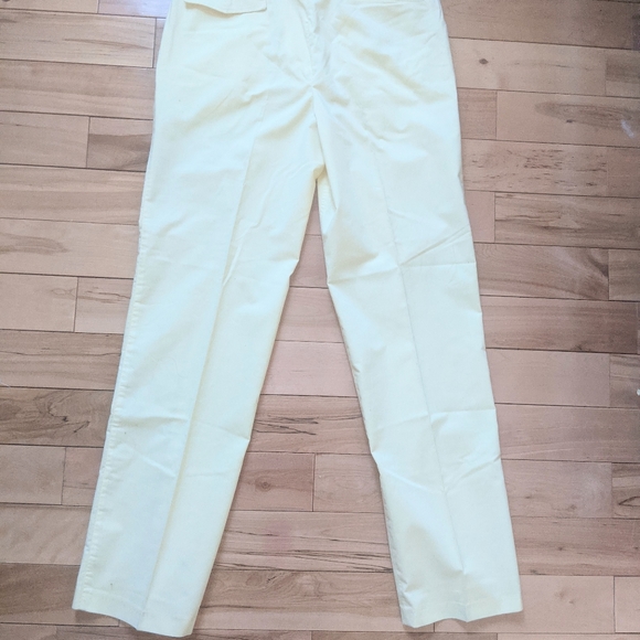 Men's Pleated Vintage Yellow Golf Pants - Picture 2 of 6